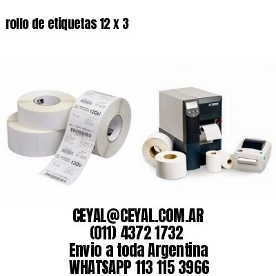 rollo de etiquetas 12 x 3