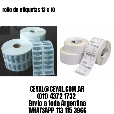 rollo de etiquetas 13 x 10