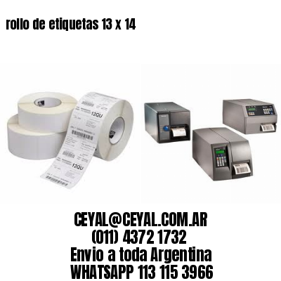 rollo de etiquetas 13 x 14