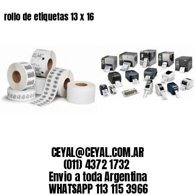 rollo de etiquetas 13 x 16