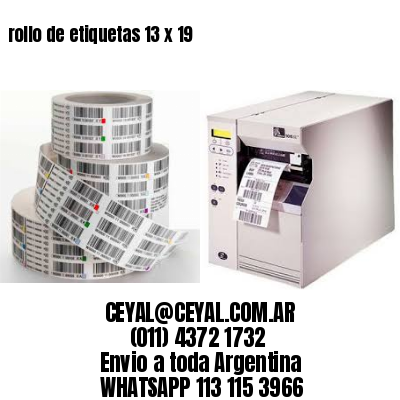 rollo de etiquetas 13 x 19