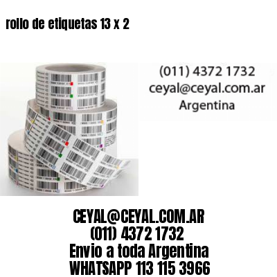 rollo de etiquetas 13 x 2