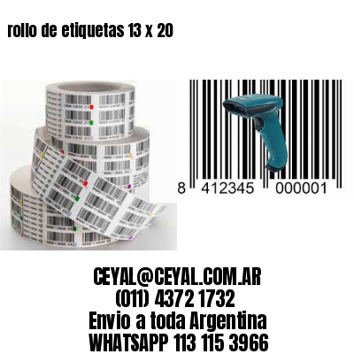 rollo de etiquetas 13 x 20