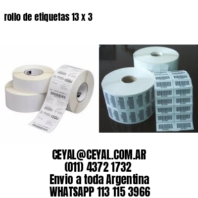 rollo de etiquetas 13 x 3