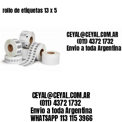 rollo de etiquetas 13 x 5