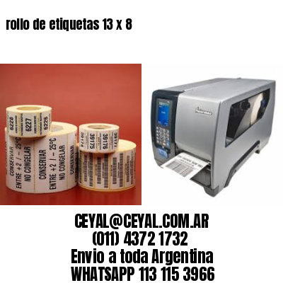 rollo de etiquetas 13 x 8