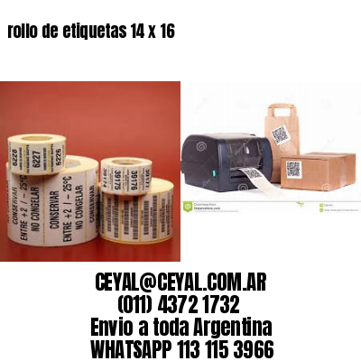 rollo de etiquetas 14 x 16