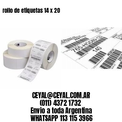 rollo de etiquetas 14 x 20