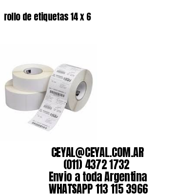 rollo de etiquetas 14 x 6