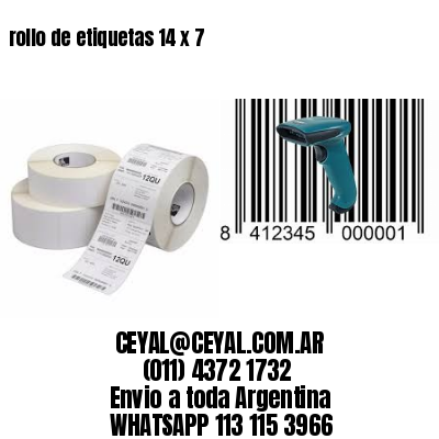 rollo de etiquetas 14 x 7