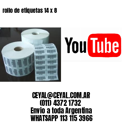 rollo de etiquetas 14 x 8