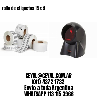 rollo de etiquetas 14 x 9