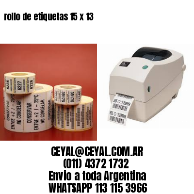 rollo de etiquetas 15 x 13