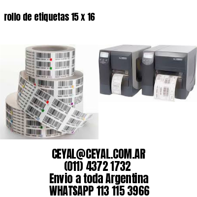rollo de etiquetas 15 x 16
