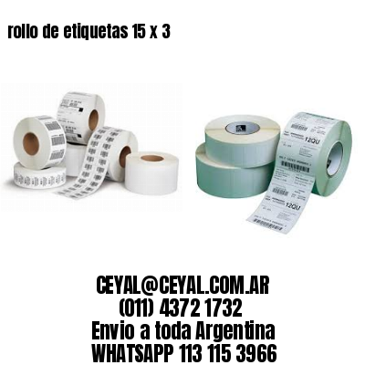 rollo de etiquetas 15 x 3