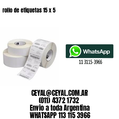 rollo de etiquetas 15 x 5