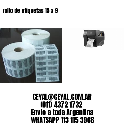 rollo de etiquetas 15 x 9