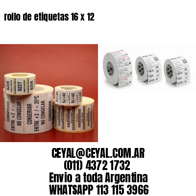 rollo de etiquetas 16 x 12