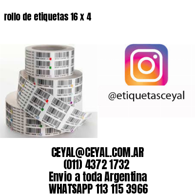 rollo de etiquetas 16 x 4