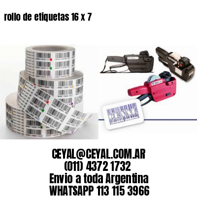 rollo de etiquetas 16 x 7