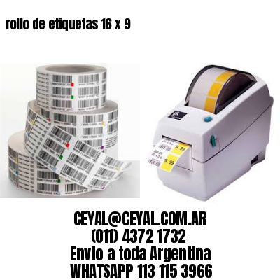 rollo de etiquetas 16 x 9