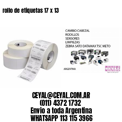 rollo de etiquetas 17 x 13