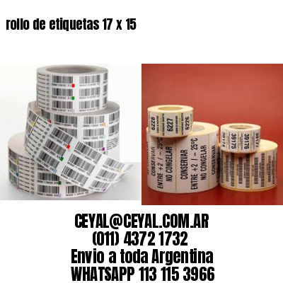 rollo de etiquetas 17 x 15
