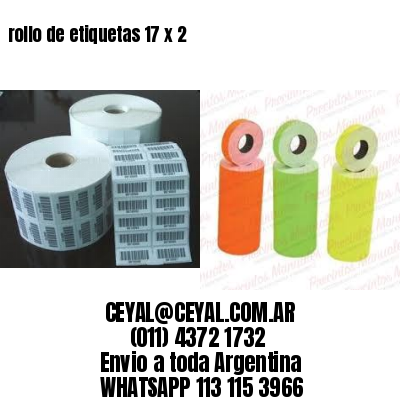 rollo de etiquetas 17 x 2