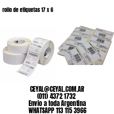rollo de etiquetas 17 x 6