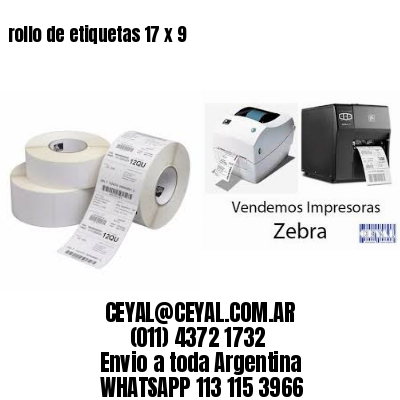 rollo de etiquetas 17 x 9