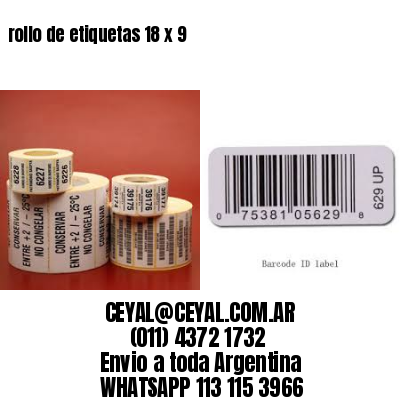 rollo de etiquetas 18 x 9