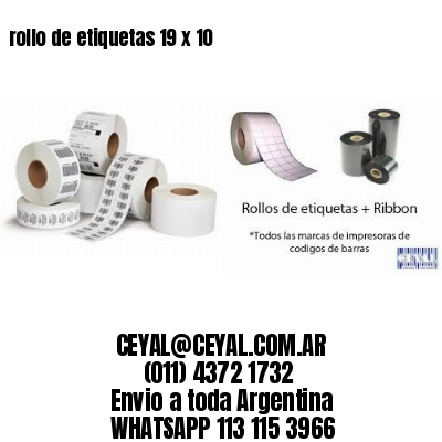 rollo de etiquetas 19 x 10