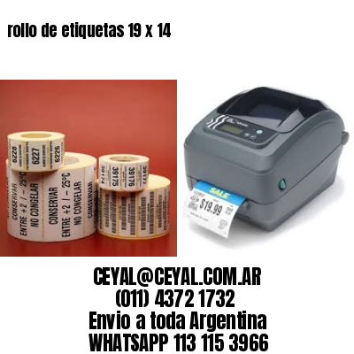 rollo de etiquetas 19 x 14