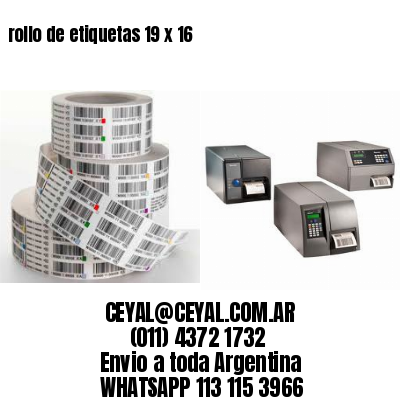 rollo de etiquetas 19 x 16