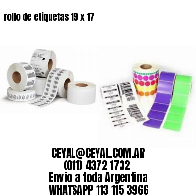 rollo de etiquetas 19 x 17