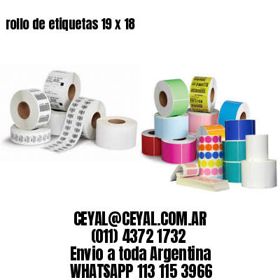 rollo de etiquetas 19 x 18