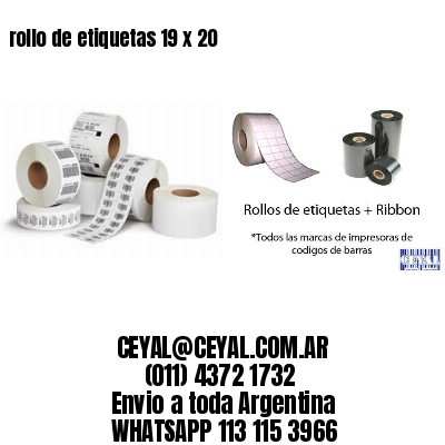 rollo de etiquetas 19 x 20