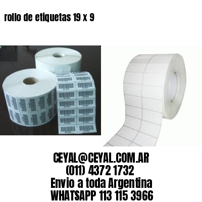 rollo de etiquetas 19 x 9