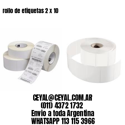 rollo de etiquetas 2 x 10