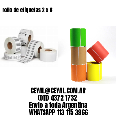 rollo de etiquetas 2 x 6