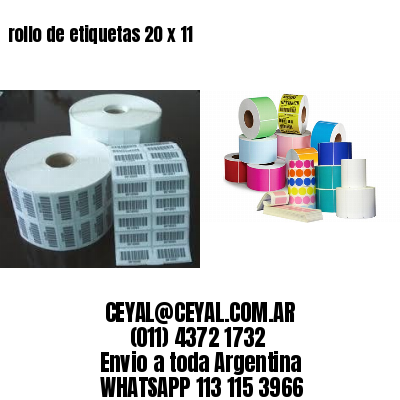 rollo de etiquetas 20 x 11