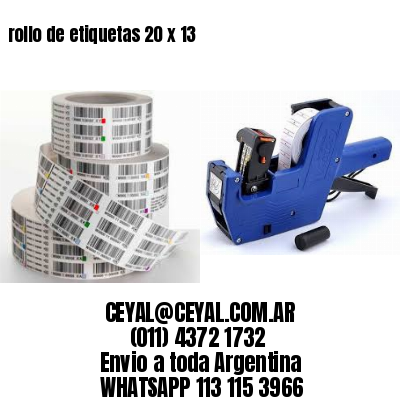 rollo de etiquetas 20 x 13