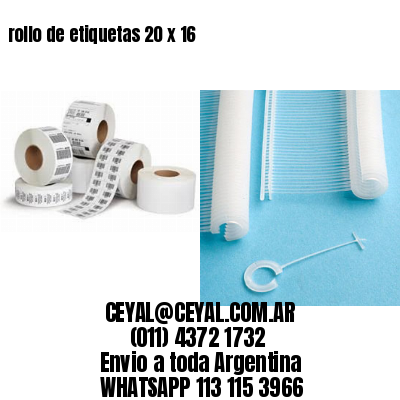 rollo de etiquetas 20 x 16