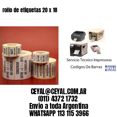 rollo de etiquetas 20 x 18