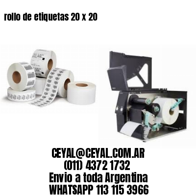 rollo de etiquetas 20 x 20