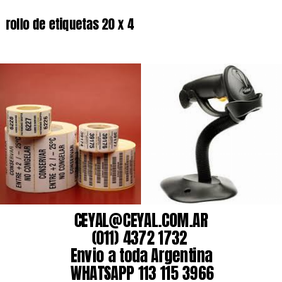 rollo de etiquetas 20 x 4