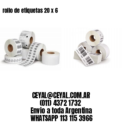 rollo de etiquetas 20 x 6