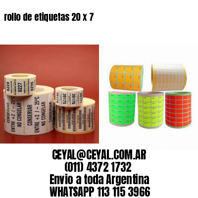 rollo de etiquetas 20 x 7