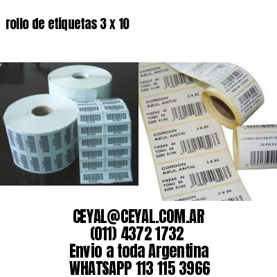 rollo de etiquetas 3 x 10