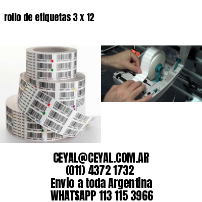 rollo de etiquetas 3 x 12